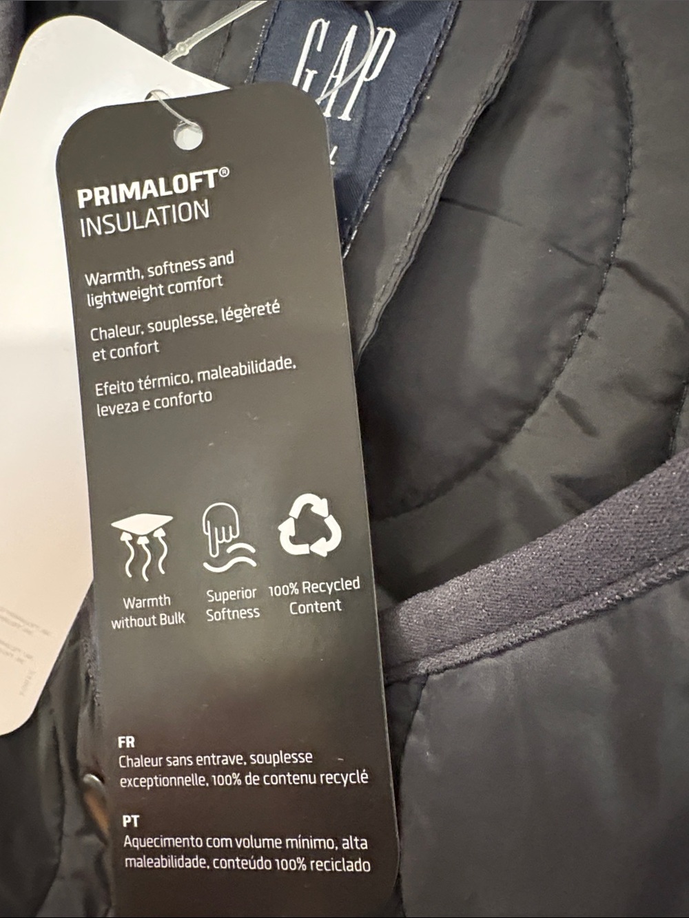 GAP Black Quilted Puffer Jacket - Picture 6 of 6